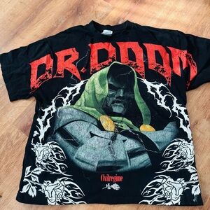 Black Dr. Doom Graphic T-Shirt